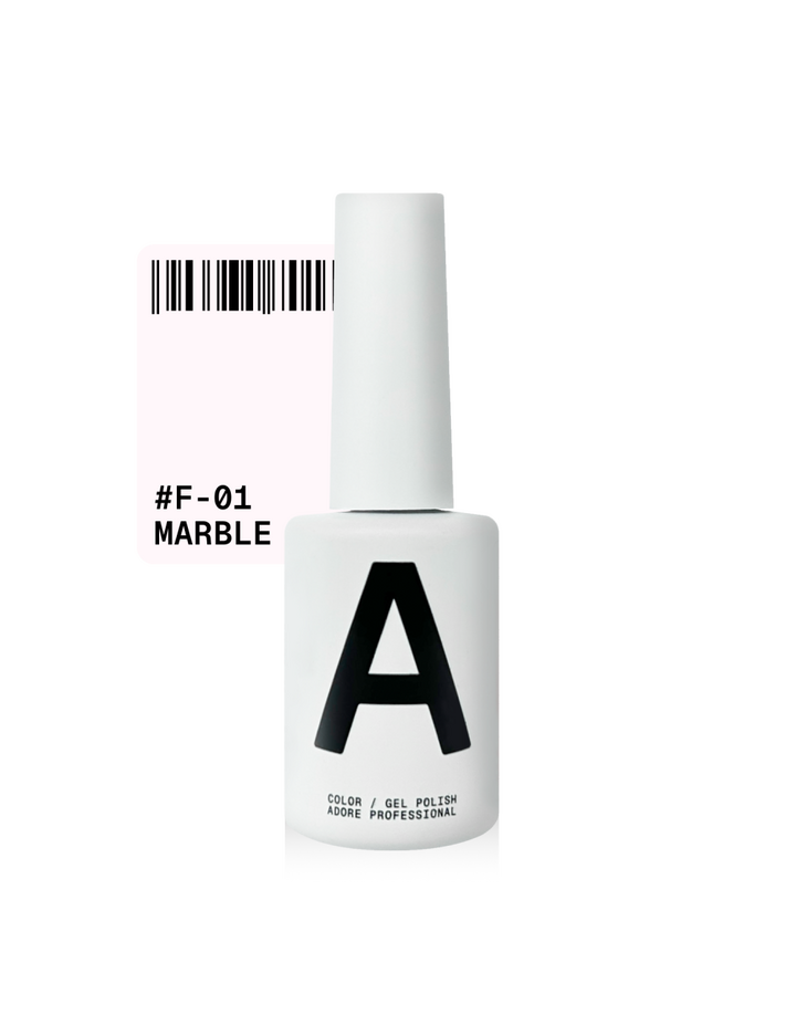 ADORE. French Gel Polish, #F-01, Marble, 12 ml. Гель-лак, мармуровий #1