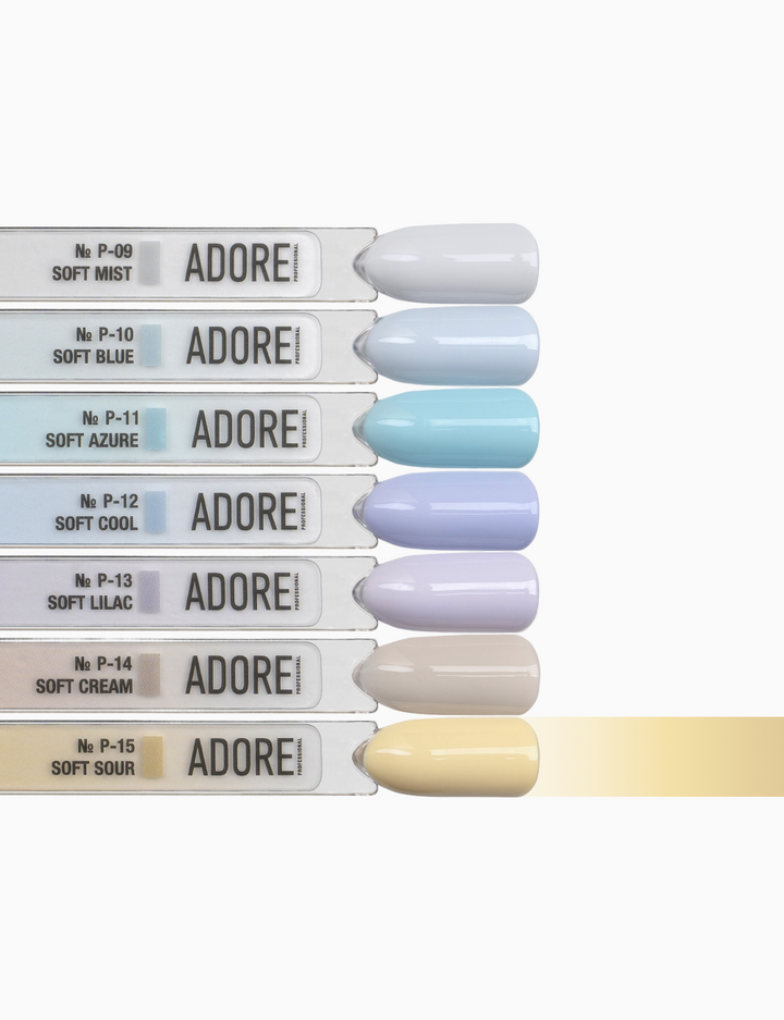ADORE. Pastel Gel Polish, #P-15, Soft yellow, 8 ml. Gel Polish, pastell gelb #4