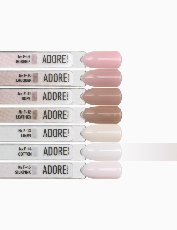 ADORE. French Gel Polish, #F-14, Cotton, 12 ml. Gel polish, mlecznobiały #5