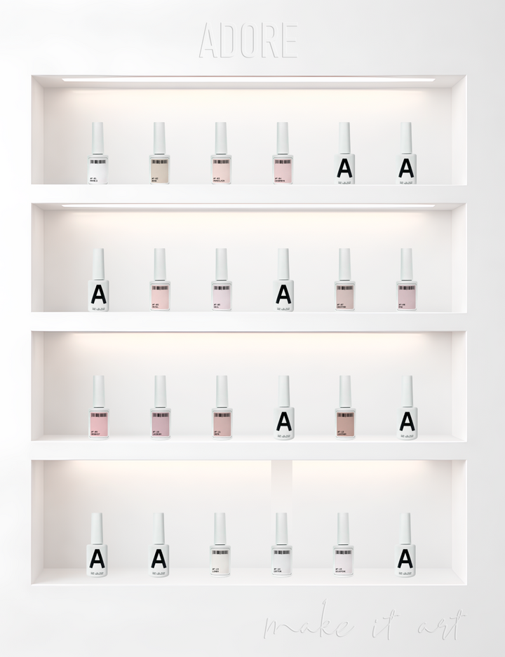 ADORE. French Gel Polish, #F-14, Cotton, 12 ml. Gel polish, mlecznobiały #6
