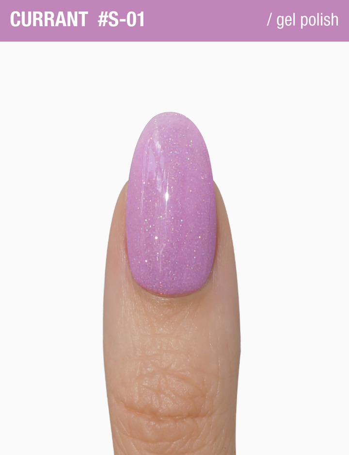 ADORE. Gel Polish, #S-01, Currant, 12 ml. Гель-лак, рожево-бузковий, з шимером — Adore Professional, NAILSMADE