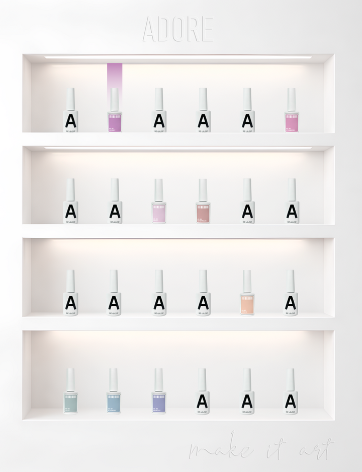 ADORE. Gel Polish, #S-01, Currant, 12 ml. Гель-лак, рожево-бузковий, з шимером — Adore Professional, NAILSMADE