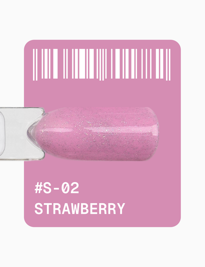 ADORE. Gel Polish, #S-02, Strawberry, 12 ml. Гель-лак, рожевий, з шимером — Adore Professional, NAILSMADE