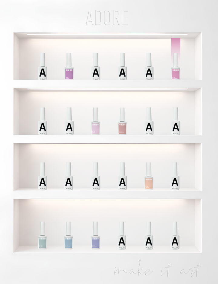 ADORE. Gel Polish, #S-02, Strawberry, 12 ml. Гель-лак, рожевий, з шимером — Adore Professional, NAILSMADE