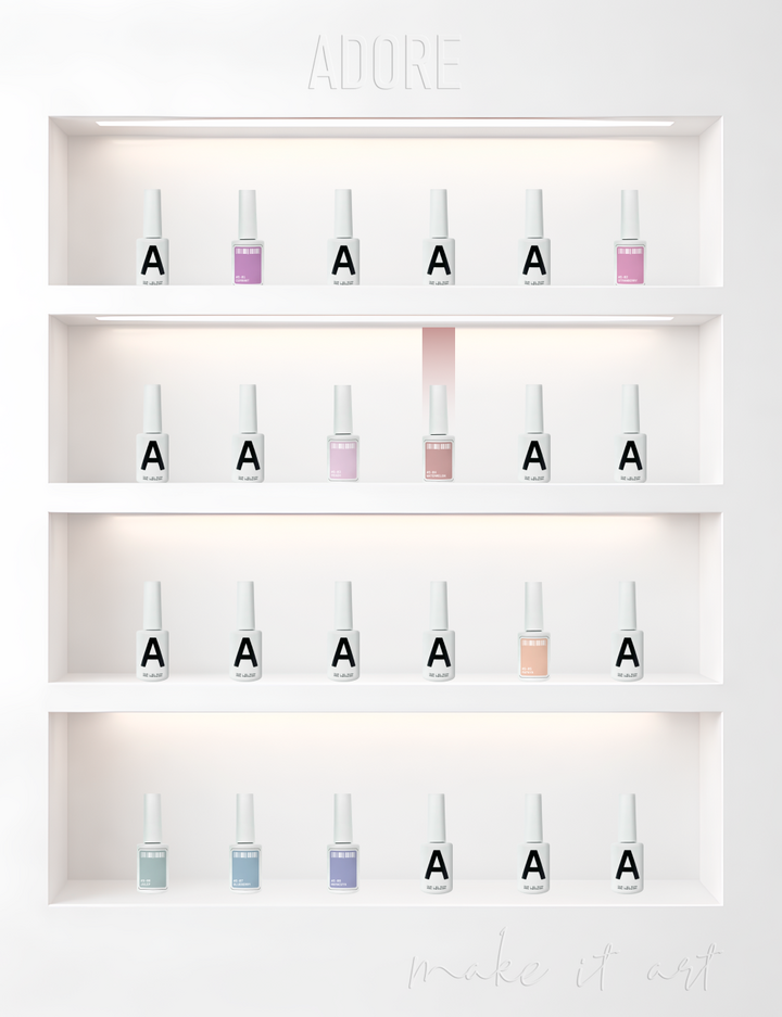 ADORE. Gel Polish, #S-04, Watermelon, 12 ml. Гель-лак, світло-рожевий, з шимером — Adore Professional, NAILSMADE