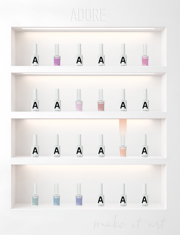 ADORE. Gel Polish, #S-05, Papaya, 12 ml. Гель-лак, бежевий, з шимером — Adore Professional, NAILSMADE