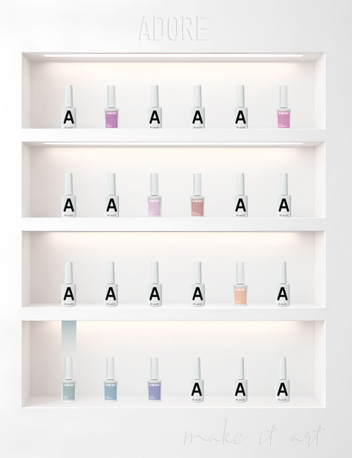 ADORE. Gel Polish, #S-06, Julep, 12 ml. Гель-лак, сіро-зелений, з шимером — Adore Professional, NAILSMADE