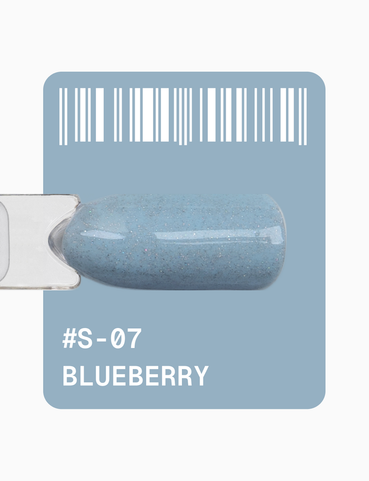 ADORE. Gel Polish, #S-07, Blueberry, 12 ml. Гель-лак, світлий блакитний, з шимером — Adore Professional, NAILSMADE