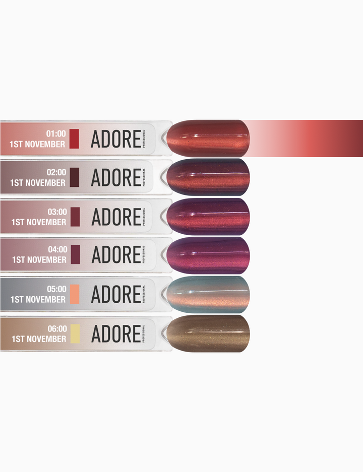 ADORE. Cat's Eye Gel Polish, 01:00, 12 ml. Гель-лак "котяче око" шовковий, цегляний червоний — Adore Professional, NAILSMADE