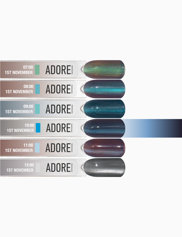 ADORE. Cat's Eye Gel Polish, 10:00, 12 ml. Гель-лак "котяче око" шовковий, глибокий синій — Adore Professional, NAILSMADE