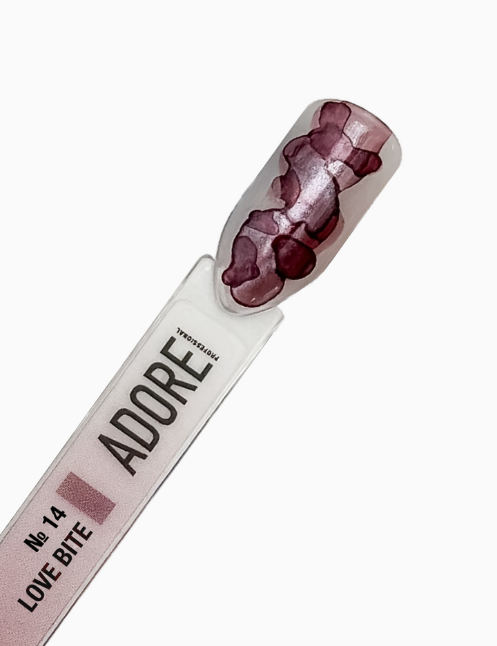 ADORE. Aqua Drops, #13, 5 ml. Рідкі акварельні краплі, сливовий з шимером — Adore Professional, NAILSMADE