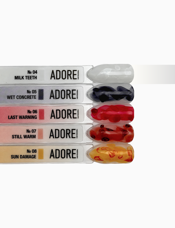 ADORE. Aqua Drops, #04, 5 ml. Рідкі акварельні краплі, молочний — Adore Professional, NAILSMADE