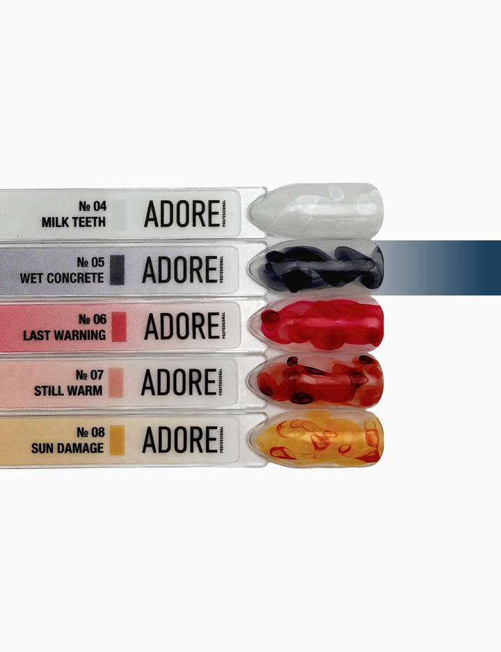 ADORE. Aqua Drops, #05, 5 ml. Рідкі акварельні краплі, синьо-сірий — Adore Professional, NAILSMADE