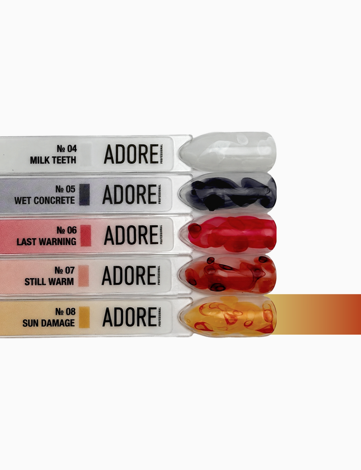 ADORE. Aqua Drops, #08, 5 ml. Рідкі акварельні краплі, жовтий — Adore Professional, NAILSMADE