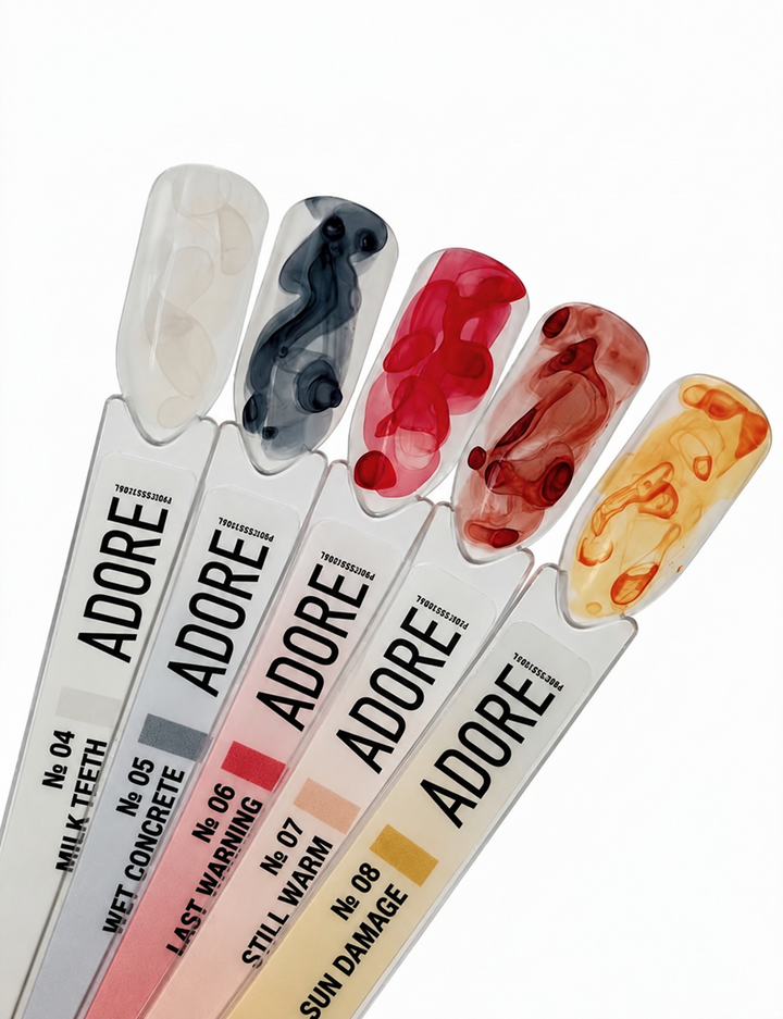 ADORE. Aqua Drops, #06, 5 ml. Рідкі акварельні краплі, червоний — Adore Professional, NAILSMADE