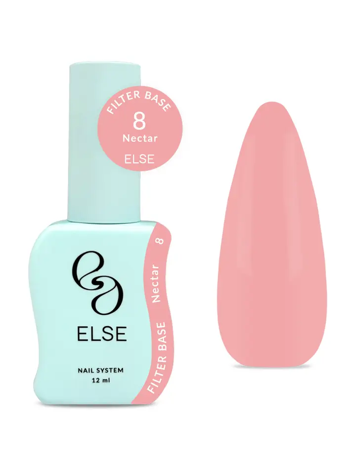 ELSE. Filter base, #08, Nectar, 12 ml. Камуфлююча напівпрозора база #1