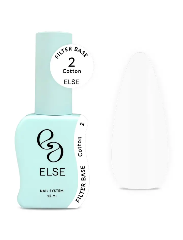 ELSE. Filter base, #02, Cotton, 12 ml. Камуфлююча напівпрозора база #1