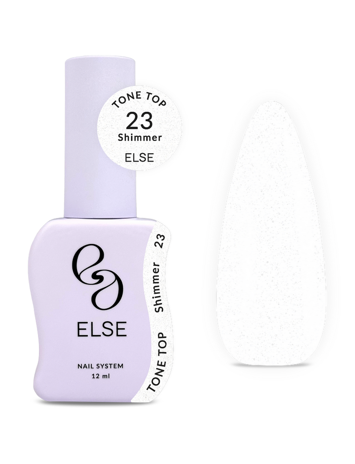 ELSE x Chillax. Tone top, glow Shimmer, #23, 12 ml. Топ із дрібним шимером — ELSE, NAILSMADE