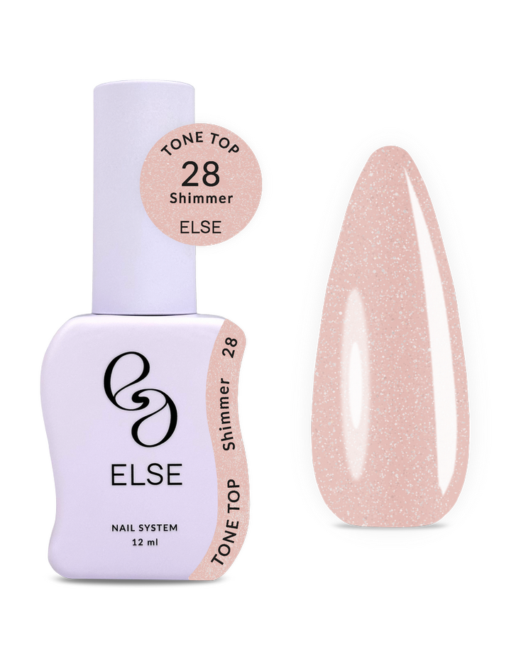 ELSE x Chillax. Tone top, glow Shimmer, #28, 12 ml. Топ із дрібним шимером — ELSE, NAILSMADE