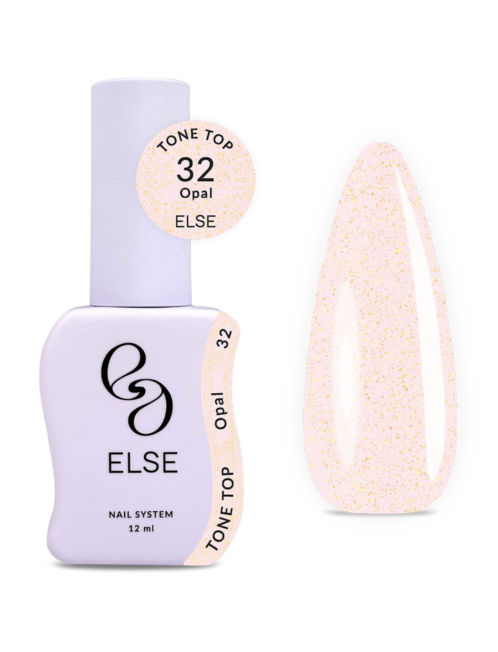 ELSE x Chillax. Tone top, glow Opal, #32, 12 ml. Топ із блиском опалу — ELSE, NAILSMADE