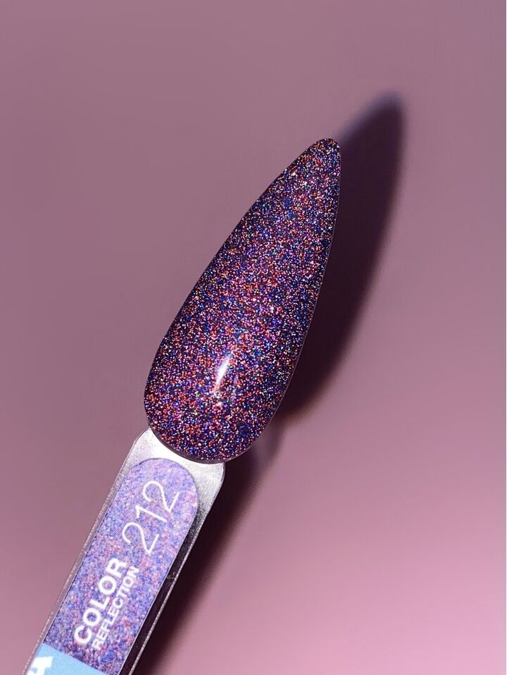 LUNAmoon. Reflection Gel Polish #212, 13 ml, світловідбиваючий гель-лак #4