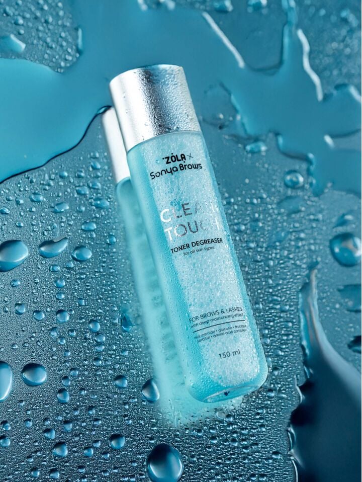 ZOLA x Sonya Brows. Brow & Lash Toner-degreaser, Clean Touch, 150 ml. Тонер-знежирювач для брів та вій #4