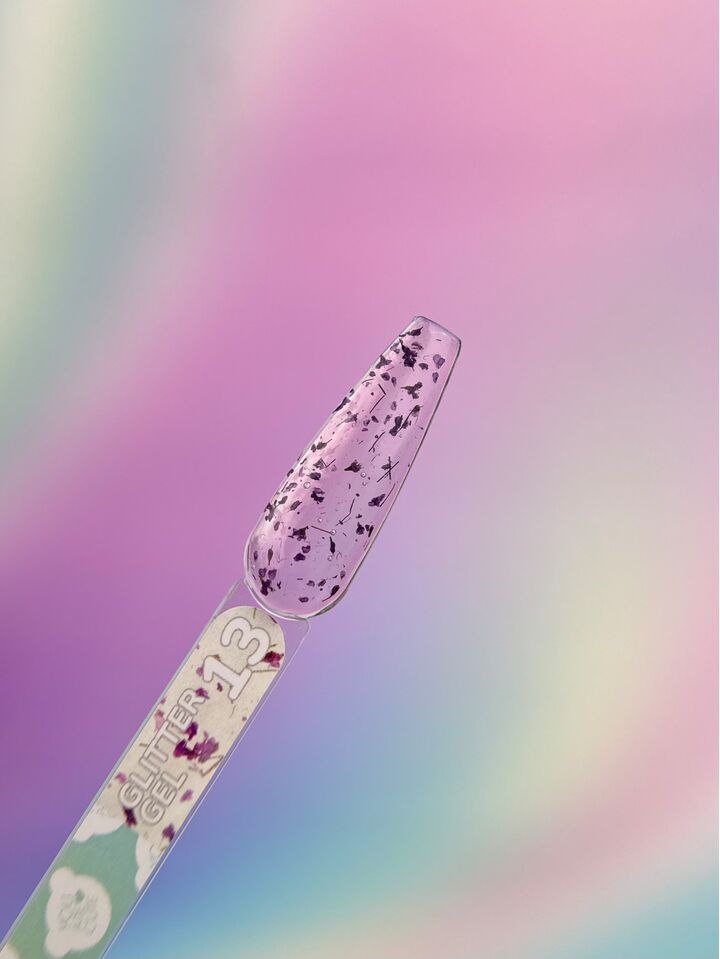 You Are Cute. Glitter Gel #13, 5 ml, Gel trasparente con fiori secchi #3