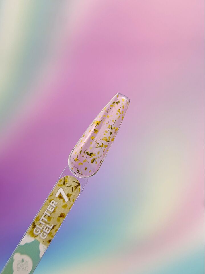 You Are Cute. Glitter Gel #07, 5 ml, Transparentes Gel mit Trockenblumen #3