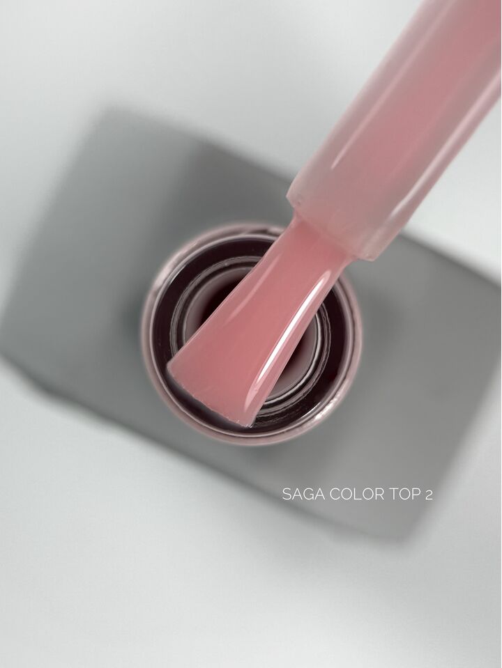 SAGA. Color Top, no wipe, #2, 10 ml. Кольоровий топ без липкого шару #1