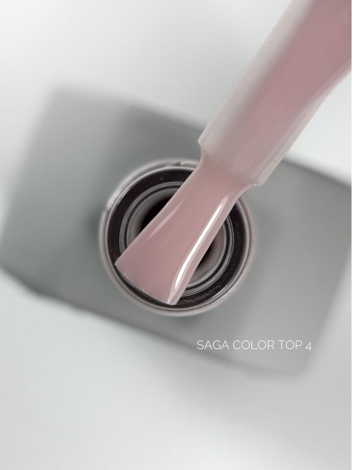 SAGA. Color Top, no wipe, #4, 10 ml. Кольоровий топ без липкого шару #1