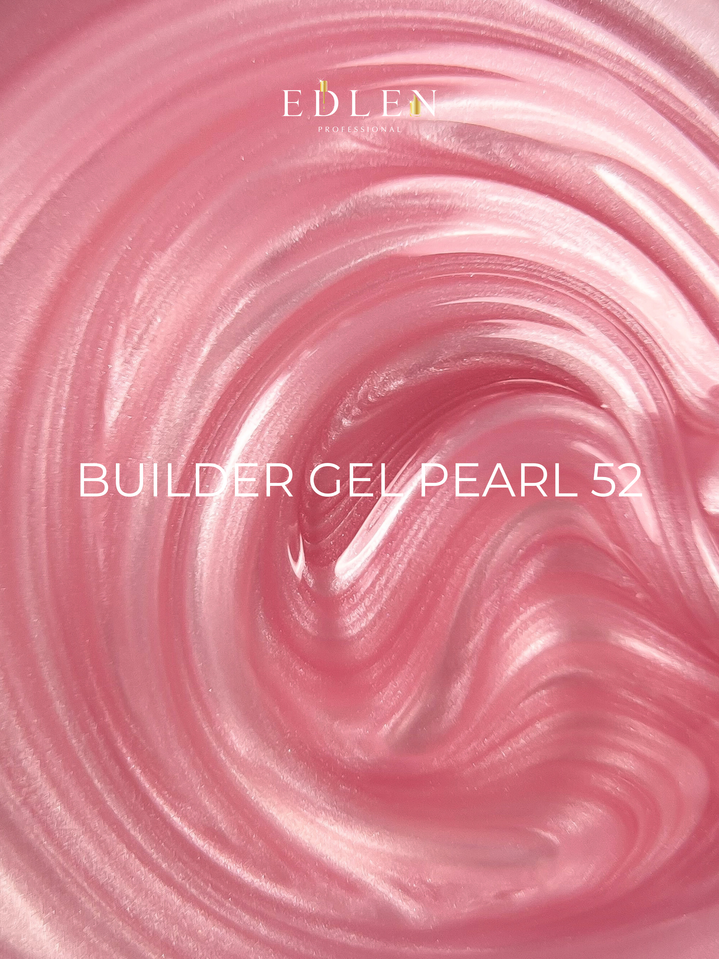 EDLEN. Builder gel Pearl #52, 30 ml. Гель для нарощування з перламутром #2