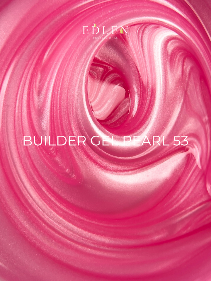 EDLEN. Builder gel Pearl #53, 15 ml. Гель для нарощування з перламутром #2