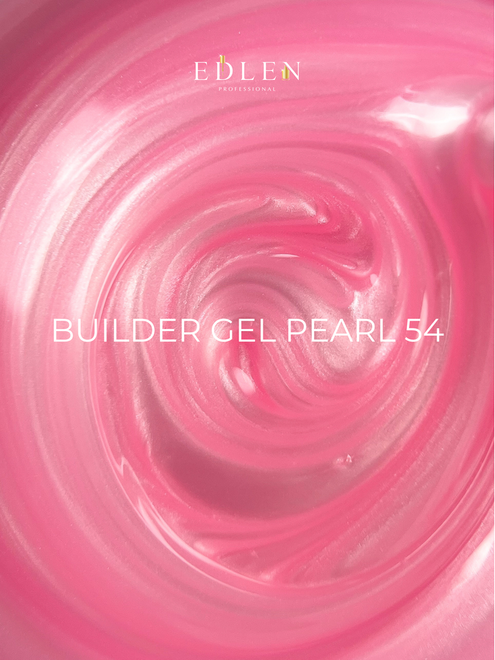 EDLEN. Builder gel Pearl #54, 15 ml. Гель для нарощування з перламутром #2