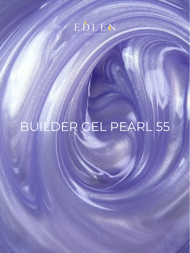 EDLEN. Builder gel Pearl #55, 15 ml. Гель для нарощування з перламутром #2
