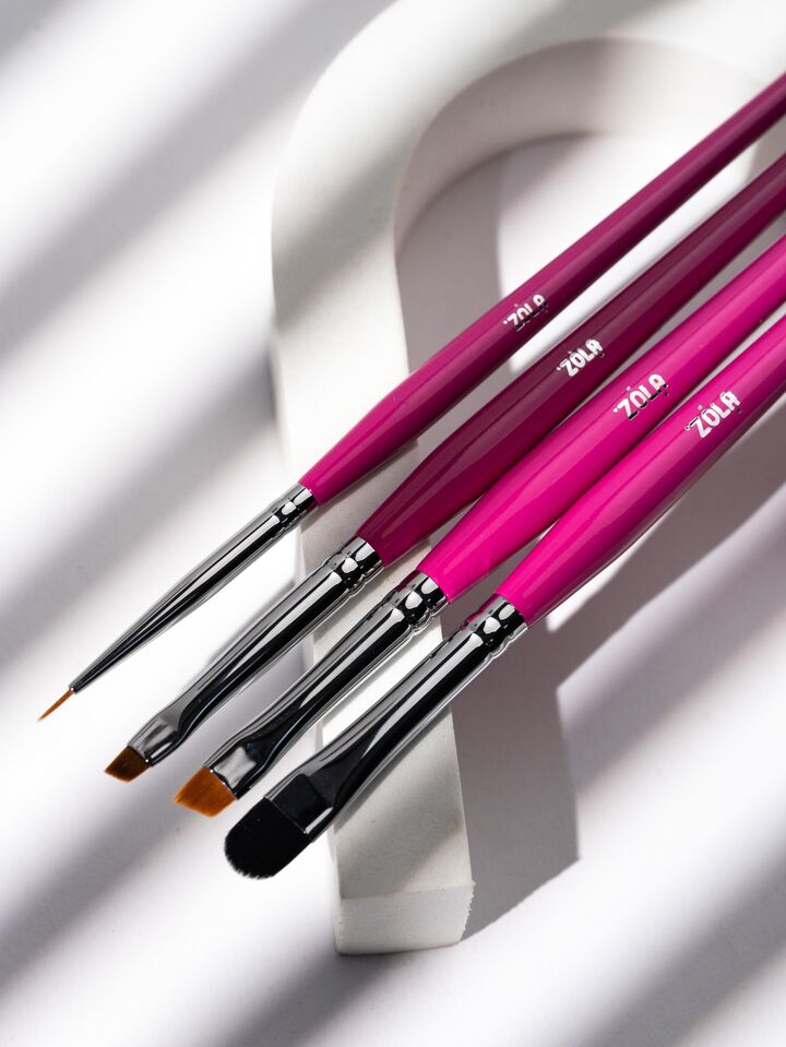 ZOLA. Brushes. Update Set. Набір пензлів для брів, 4 шт #2