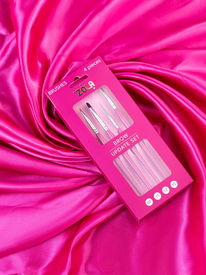 ZOLA. Brushes. Update Set. Набір пензлів для брів, 4 шт #4