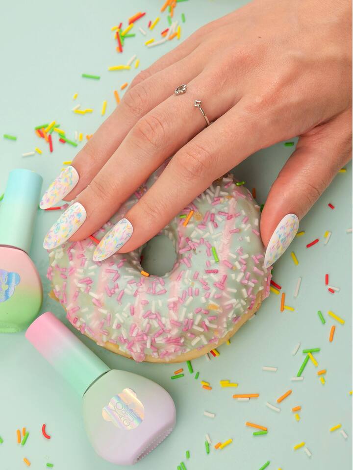 You Are Cute. Velvet Glaze Matte Top Coat, 5 ml, матовий топ з декоративним міксом — You Are Cute, NAILSMADE