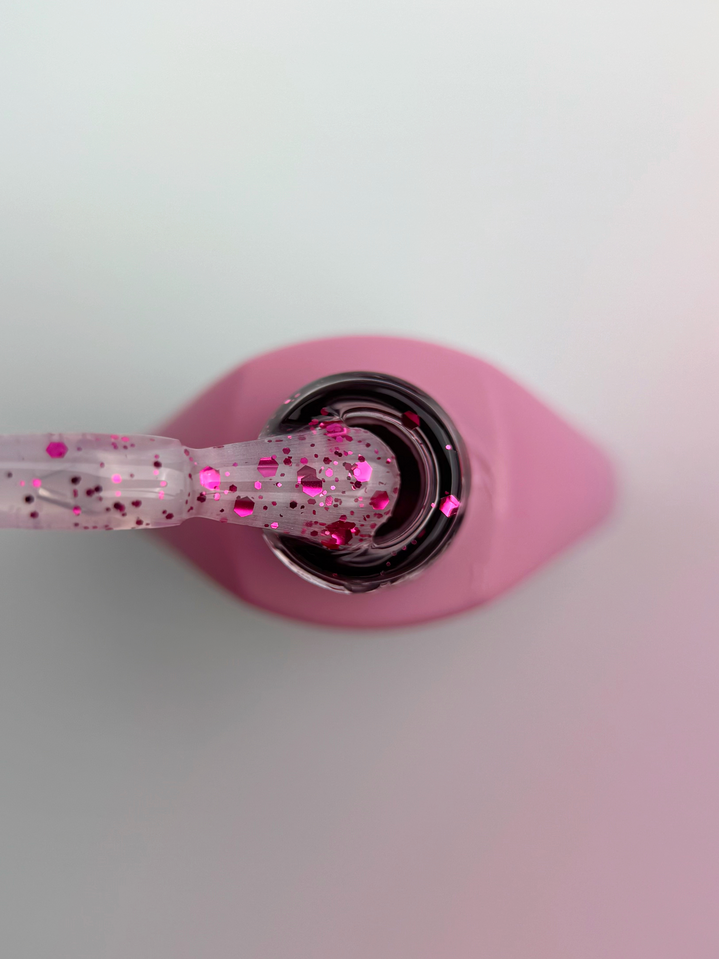 You Are Cute. Berry Crush Top Coat, 5 ml, топ з контрастними ягідними пластівцями — You Are Cute, NAILSMADE