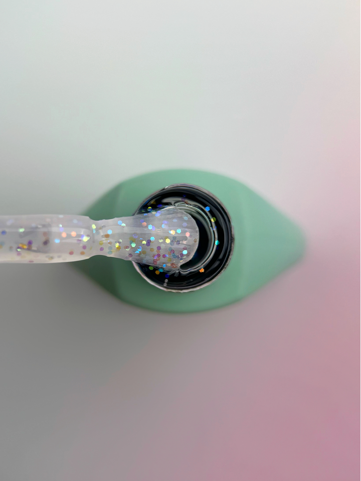 You Are Cute. Party Glaze Top Coat, 5 ml, топ із різнокольоровим сяйвом — You Are Cute, NAILSMADE