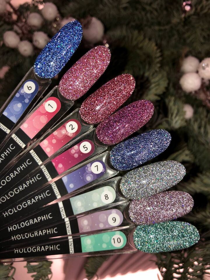GA&MA. Reflective Gel polish, HOLOGRAPHIC #8, 10 ml, гель-лак світловідбиваючий ( попередня упаковка) #3