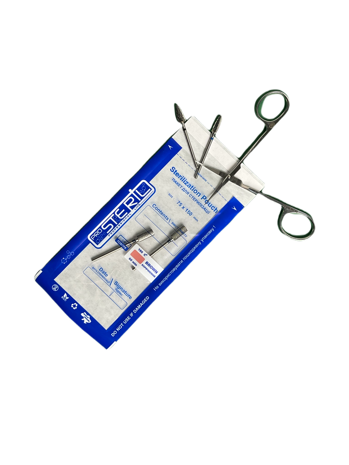 ProSteril Kraftbeutel transparent 75x150 mm, 100 Stk, Heißluftsterilisation, KOMBINIERT, weiß #2