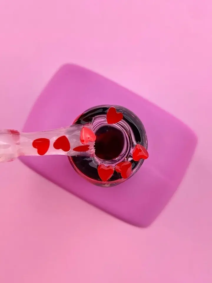 LUNAmoon. Red Romantic Top Coat, 13 ml, топ з червоними сердечками #2