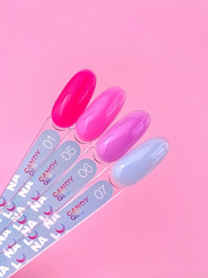 LUNAmoon. Candy Builder Gel #1 Bright pink, 15 ml, żel modelujący, jaskrawy różowy #2