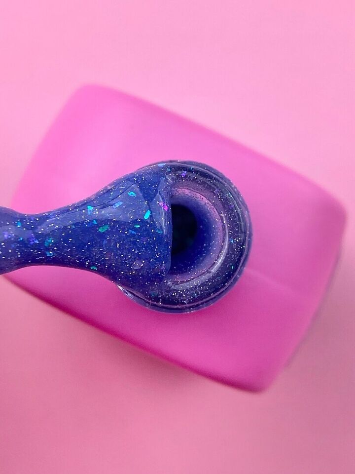 LUNAmoon. Light Acrygel #41 Dark blue shimmer, 13 ml, світловідбиваючий рідкий гель, темно-синій з шимером #2
