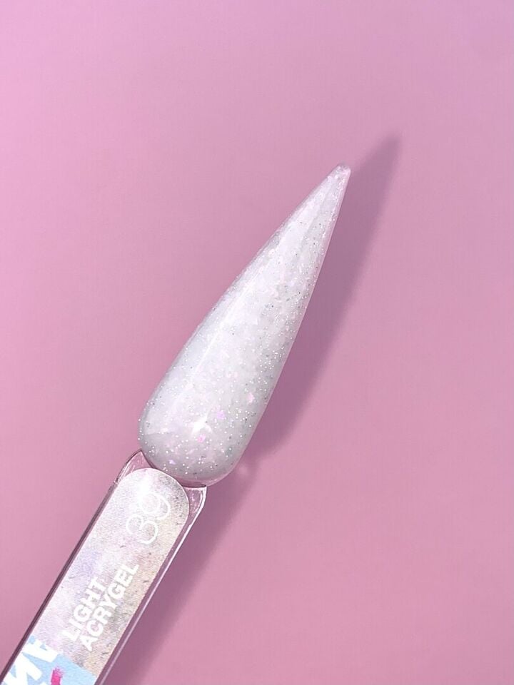 LUNAmoon. Light Acrygel #39 Milky shimmer, 13 ml, gel liquide réfléchissant la lumière, laiteux avec shimmer #4