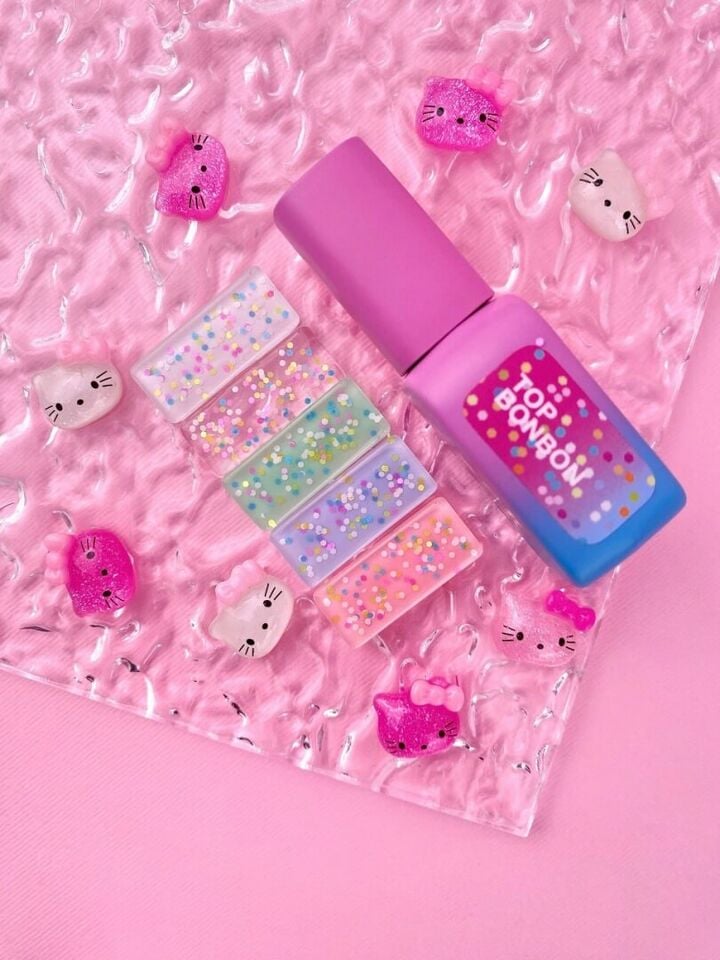 LUNAmoon. Bonbon Top Coat, 13 ml, топ з кольоровими пластівцями #6