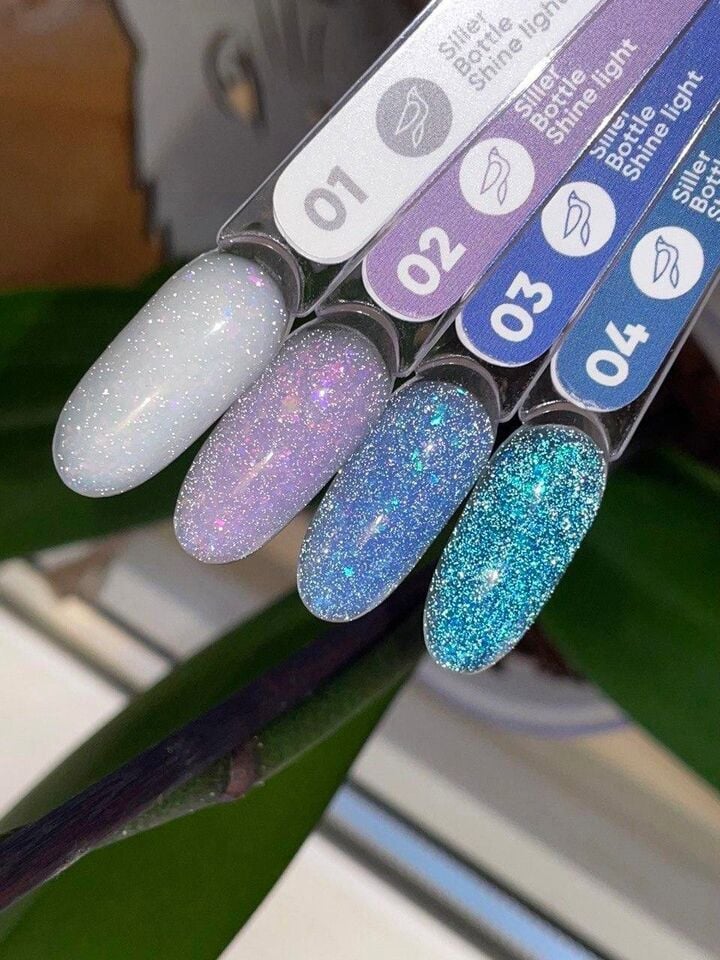 SILLER Bottle Shine Light Gel №3, 15 ml, гель твердий з поталлю, світловідбиваючий #3