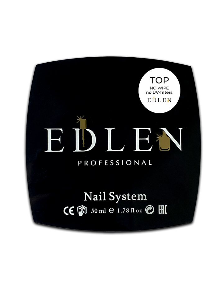 EDLEN. No Wipe Top, no UV-filters, 50 ml, топ без липкого шару, без УФ-фільтрів, для темних відтінків #2