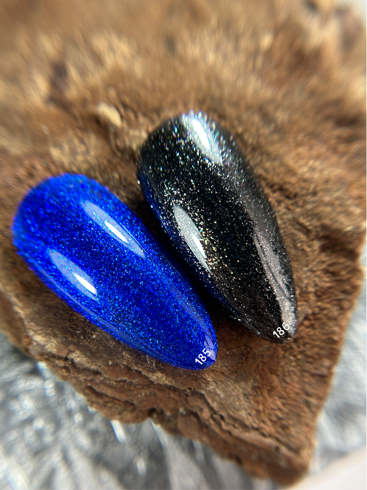 GA&MA. Gel polish #185 WATER DRAGON, 10 ml, гель-лак, королівський синій з шимером #3