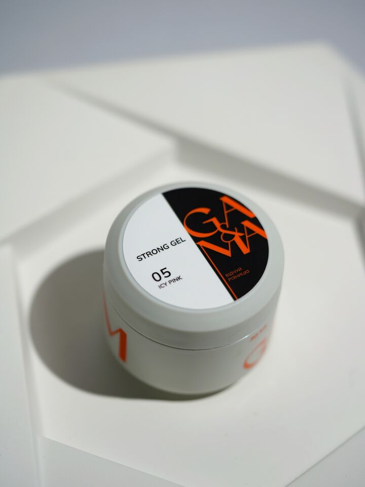 GA&MA. Strong builder gel, Icy Pink #005, 30 ml, гель без опилу, холодний рожевий #3